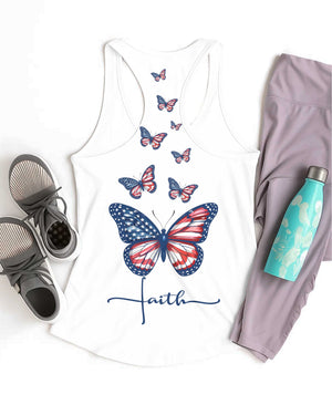 Blessed By God Loved By Jesus All Over Print Racerback Tank Top