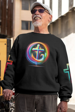 Rooted In Christ Jesus Is Light All Over Print Sweater