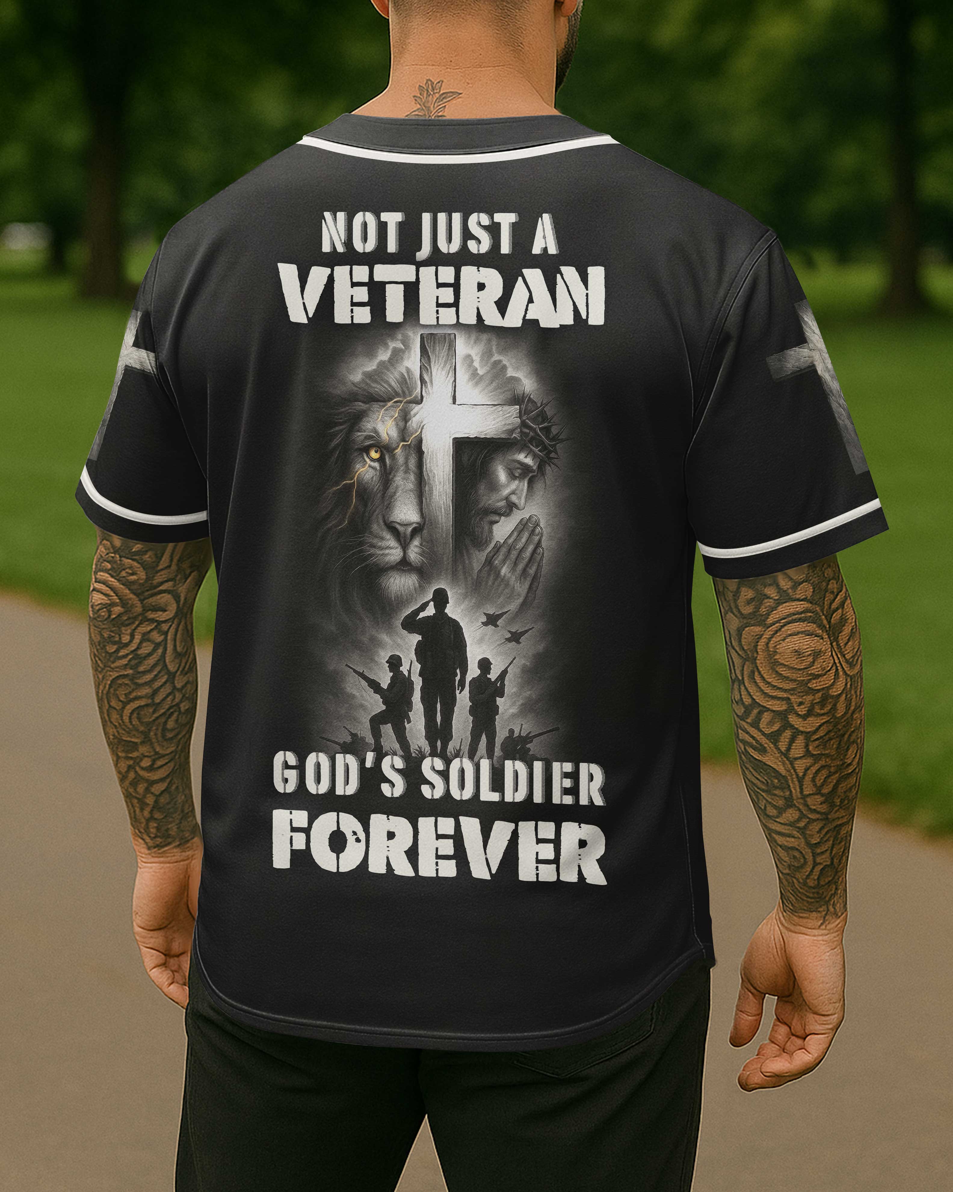 Not Just A Veteran God's Soldier Forever Jersey