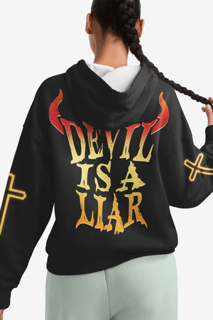 The Devil Is A Liar All Over Print Hoodie