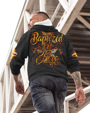 Baptized In Fire All Over Print Zip Hoodie