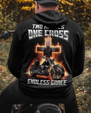 Two Wheels One Cross Endless Grace All Over Print Hoodie