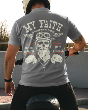 My Faith Is Louder Than My Exhaust All Over Print Polo