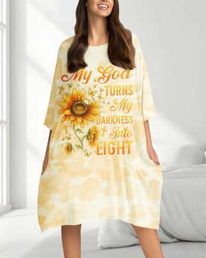 My God Turns My Darkness Into Light Sleep Tee