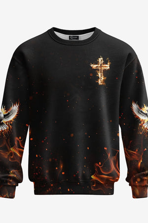 Baptized In Fire Matthew 3:11 All Over Print Sweater