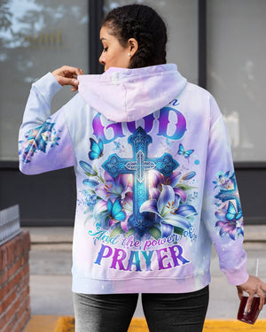 God And The Power Of Prayer All Over Print Zip Hoodie
