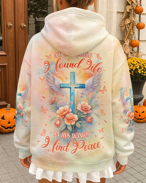 At the Cross I found Life In His wings I find Peace Shirt