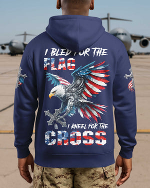 I Bled For The Flag I Kneel For The Cross Shirt