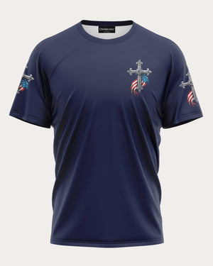 I Bled For The Flag I Kneel For The Cross Shirt