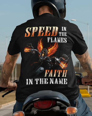 Speed In The Flames All Over Print T-Shirt