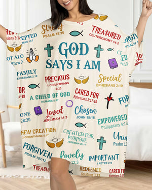 God Says I Am All Over Print Sleep Tee