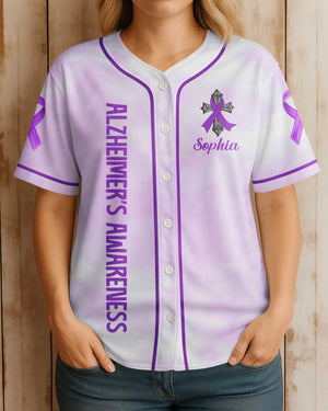 Let Your Faith Be Bigger Than Your Fear Alzheimer's Awareness All Over Print Jersey