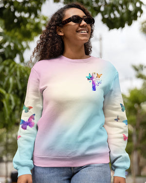 Butterfly Faith Hope Love All Over Print Sweater