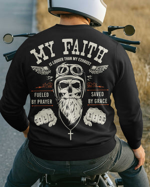 My Faith Is Louder Than My Exhaust All Over Print Sweater