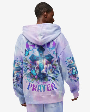 God And The Power Of Prayer All Over Print Zip Hoodie