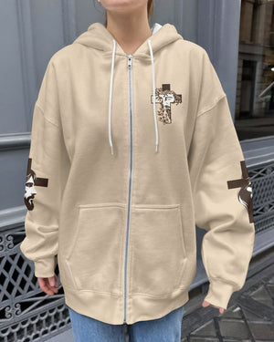 I Am His And He Is Mine All Over Print Zip Hoodie