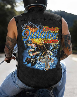 Christ's Outlaws For Sleevesless Denim Shirt