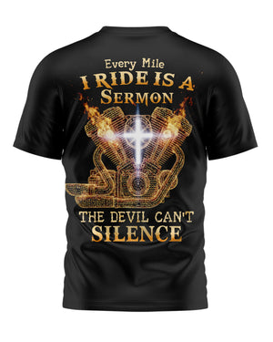 Every Mile I Ride All Over Print T-Shirt