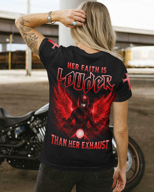 Her Faith Is Louder Than Her Exhaust T-Shirt