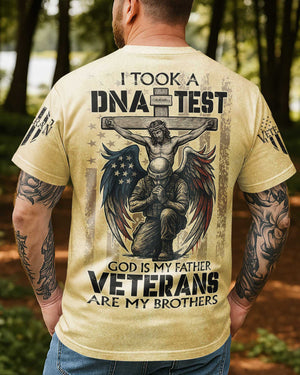 I Took A Dna Test God All Over Print T-Shirt