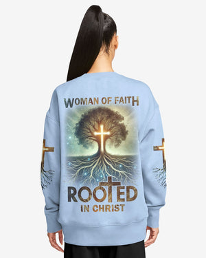 Woman Of Faith Rooted In Christ All Over Print Sweater