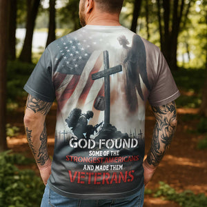 God Found Some Of The Strongest Americans T-Shirt