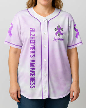 Let Your Faith Be Bigger Than Your Fear Alzheimer's Awareness All Over Print Jersey