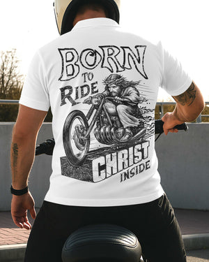 Born To Ride Christ Inside All Over Print Polo