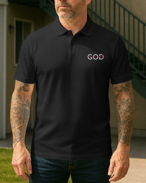 Stand For The Flag Kneel For The Cross Polo Shirt