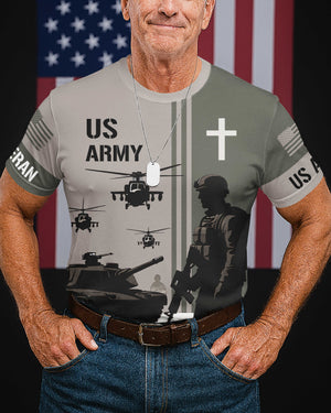 Army Built My Body All Over Print T-Shirt