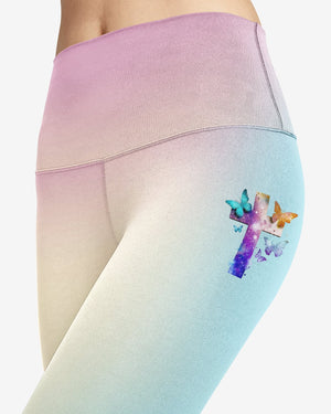 Butterfly Faith Hope Love All Over Print Leggings