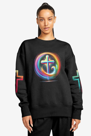 Rooted In Christ Jesus Is Light All Over Print Sweater