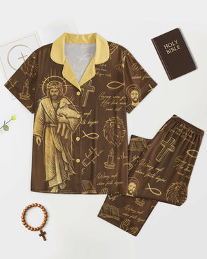 Grace Upon Grace All Over Print Button Pajamas