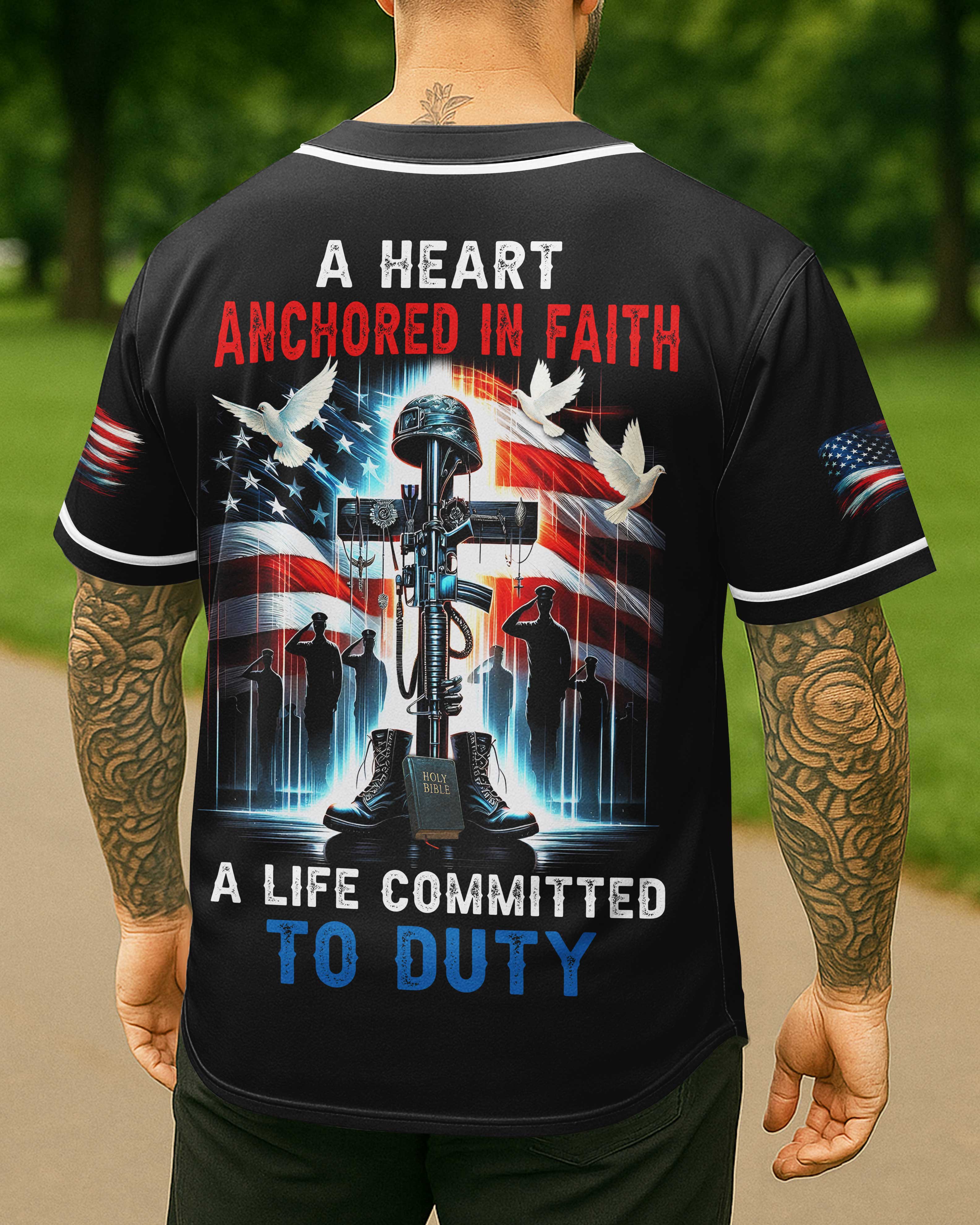 A Heart Anchored In Faith All Over Print Jersey