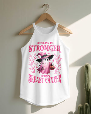 Jesus Is Stronger Than Breast Cancer Rocker Tank Top
