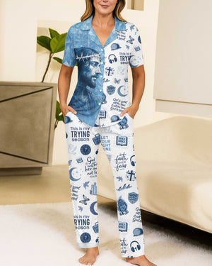 Crystal Jesus Button Pajamas