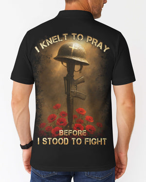 I Knelt To Pray All Over Print Polo