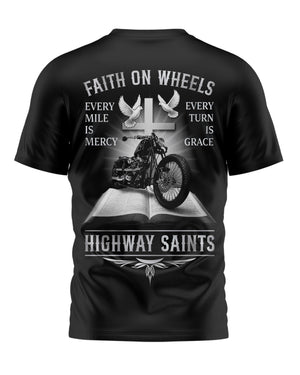 Faith On Wheels All Over Print T-Shirt