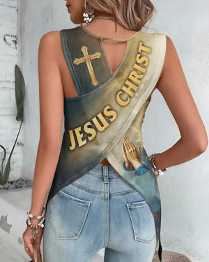Do Everything For The Glory Of God All Over Print Cut Out Wrap Back Tank Top