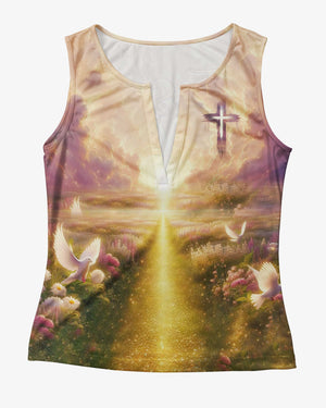 Jesus Is Coming Stay Ready All Over Print V-neck Tank Top