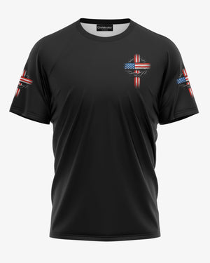 Stand For The Flag Kneel For The Cross All Over Print T-Shirt