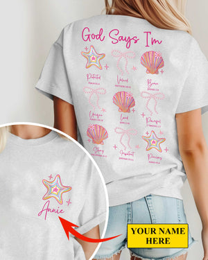 God Says I'm T-Shirt Summer Clam Coquette Shirt Summer Beach