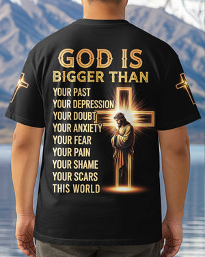 God Is Bigger Than All Over Print T-Shirt
