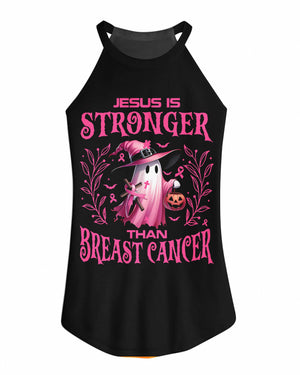 Jesus Is Stronger Than Breast Cancer Rocker Tank Top