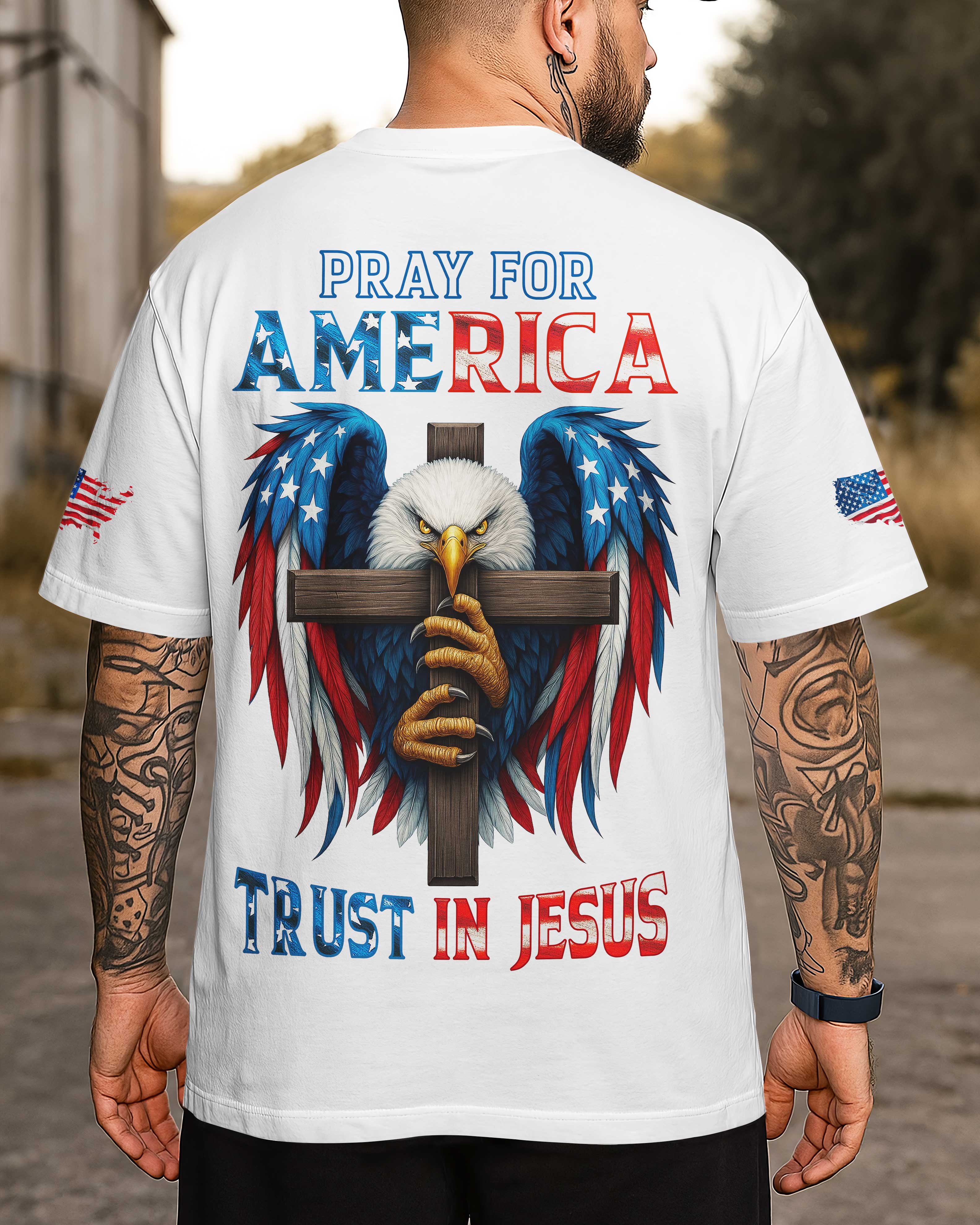 Pray For America Trust In Jesus T-Shirt