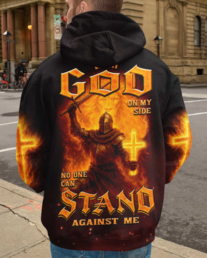 With God On My Side No One Can Stand Against Me Hoodie