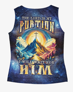 The Lord Is My Portion I Will Wait For Him All Over Print V-neck Tank Top