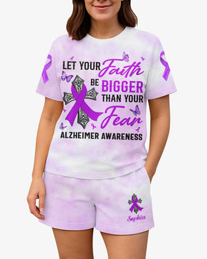Let Your Faith Be Bigger Than Your Fear Alzheimer Awareness Women Set
