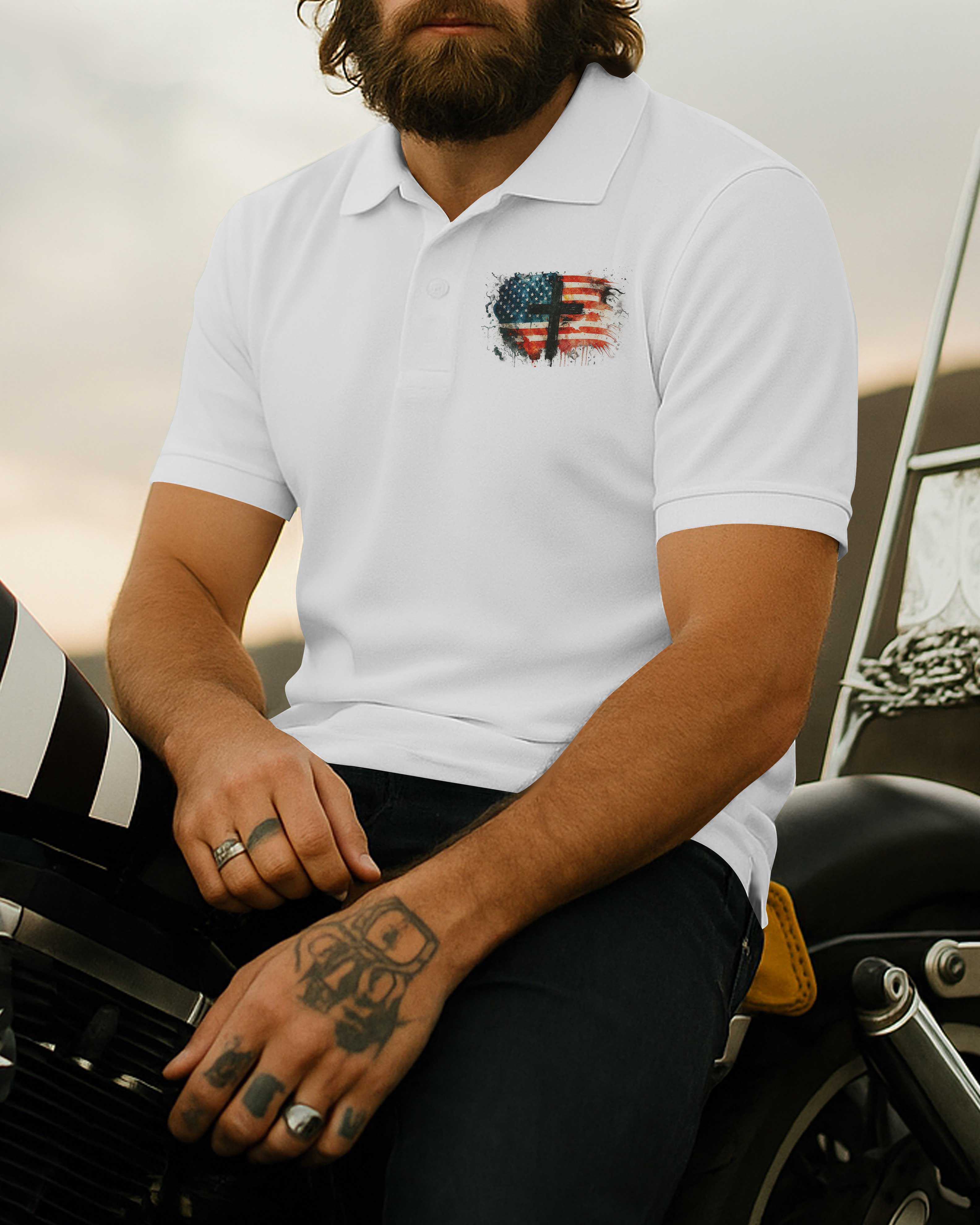 Riding Free Under God's Wide Sky All Over Print Polo