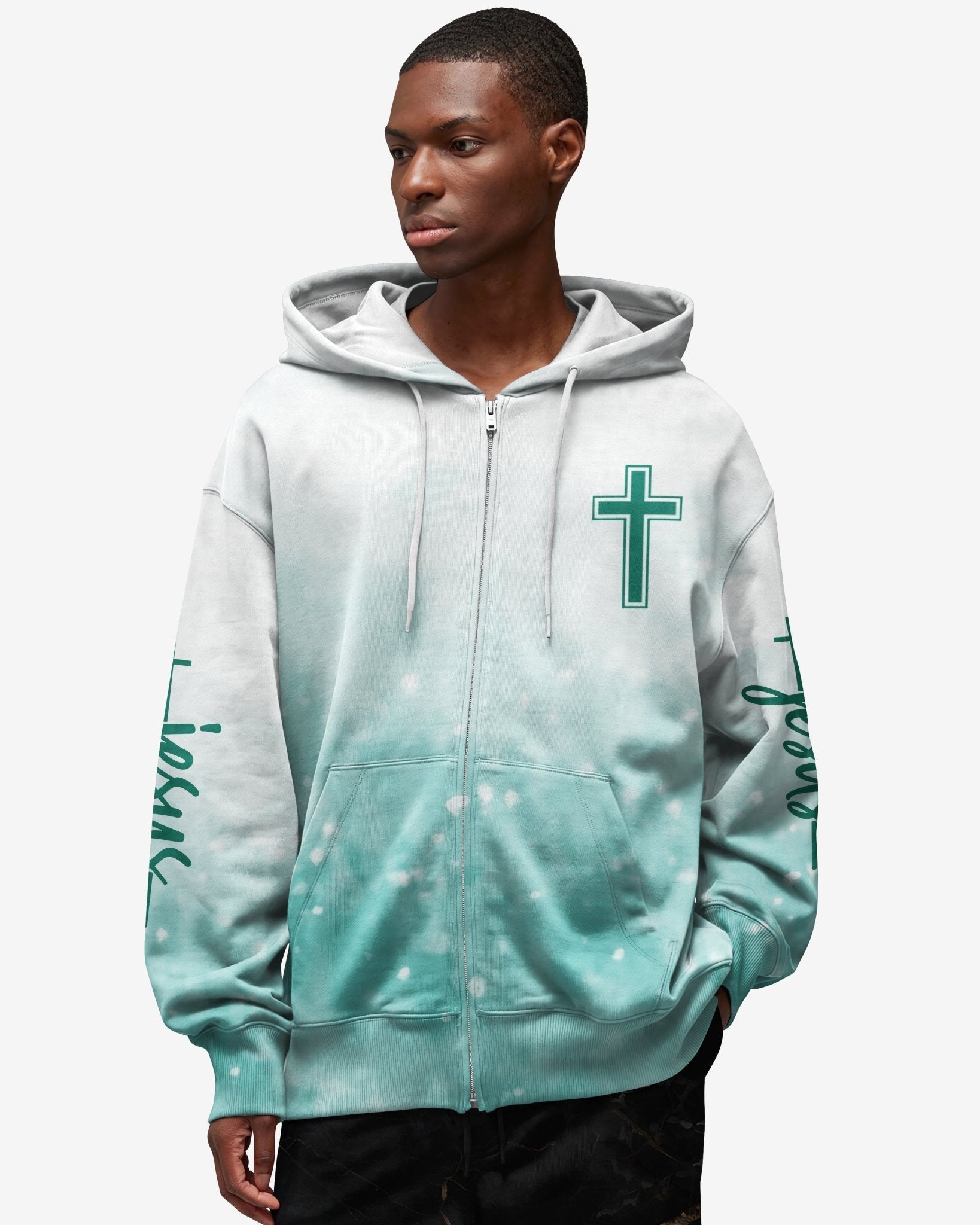 Jesus Is My Living Hope All Over Print Zip Hoodie